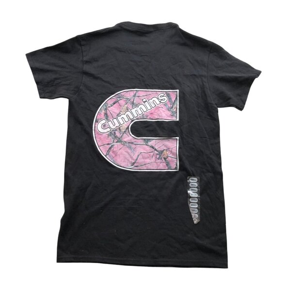 Delta Pro Weight Women Cummins T-Shirt Small Short Sleeve Black Graphic Tee Casu - Picture 2 of 10